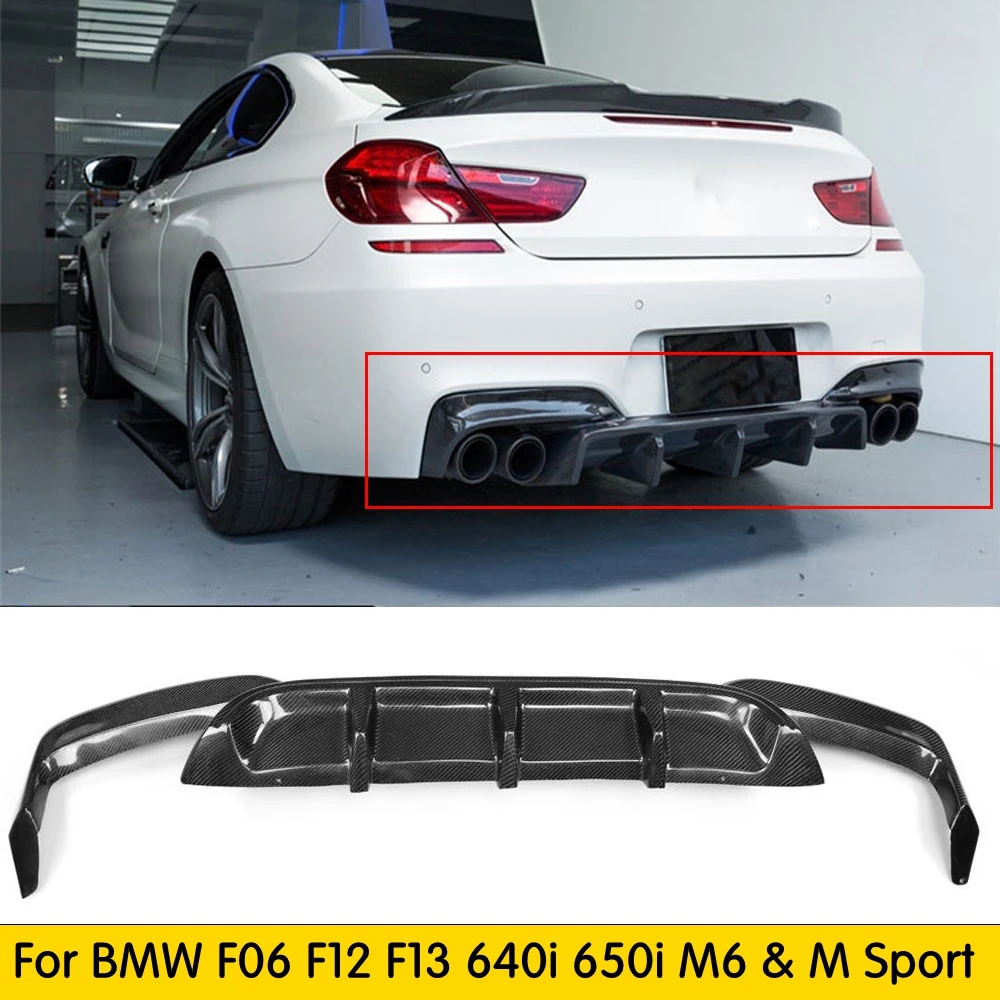 Задний диффузор F06 F13 M6 из углеродного волокна для BMW F12 640i 650i M tech Sport & бампер 2012