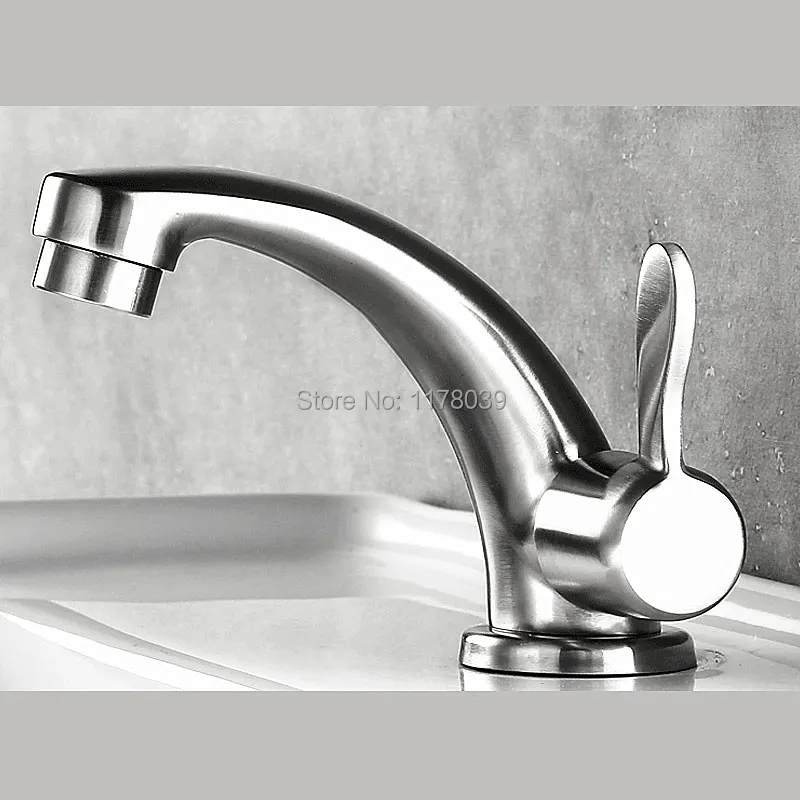 Смеситель из матового никеля для ванной комнаты нержавеющей стали 304 с одним