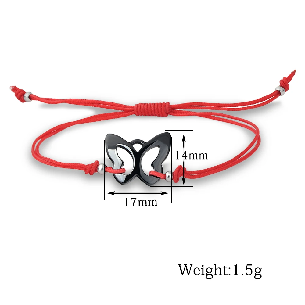 Новый простой дизайн ручной работы браслет из красной веревки с черной