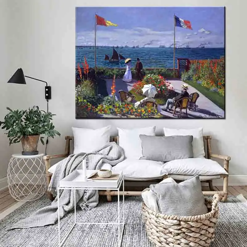 1 шт. пейзаж британский стиль картина маслом холст Средиземноморский Морской