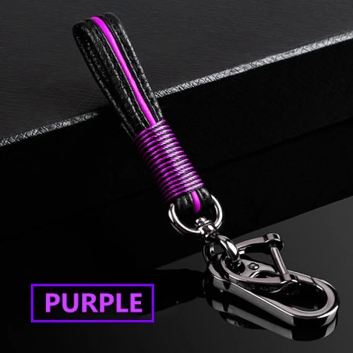 Purple Keychain Углеродное волокно силиконовый чехол для ключей защитная оболочка держатель для Mercedes benz A B R GClass GLK GLA W204 W251 W463 W176 водонепроницаемый - Название цвета: Purple Keychain