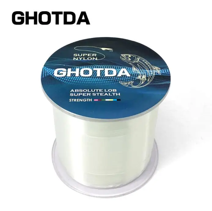 White GHOTDA 5-30 фунтов 500 м 0,168-0,5 мм нейлоновая леска супер сильная мононить - Цвет: White