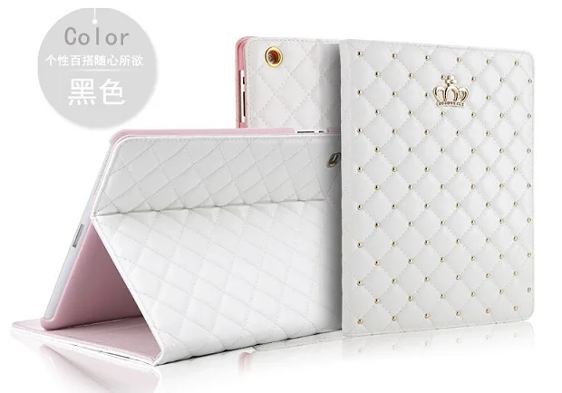 Для Apple Ipad 2/3/4 Алмаз Флип кожаный чехол Роскошный корона мягкий Стенд смарт-чехол