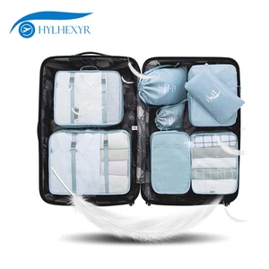 Hylhexyr 8 шт Оксфорд Водонепроницаемая дорожная сумка для одежды Упаковка Куб набор органайзер для багажа сумка с сумкой для обуви и сумки для белья