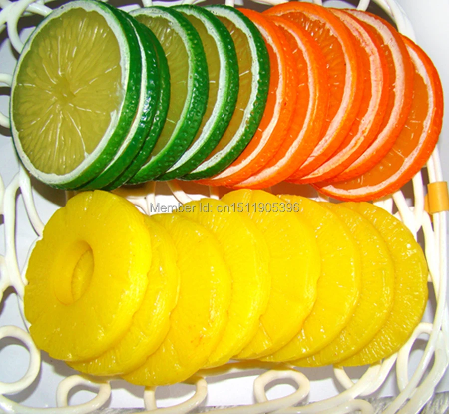 Реалистичные искусственные кусочки оранжевых фруктов Декоративные фрукты