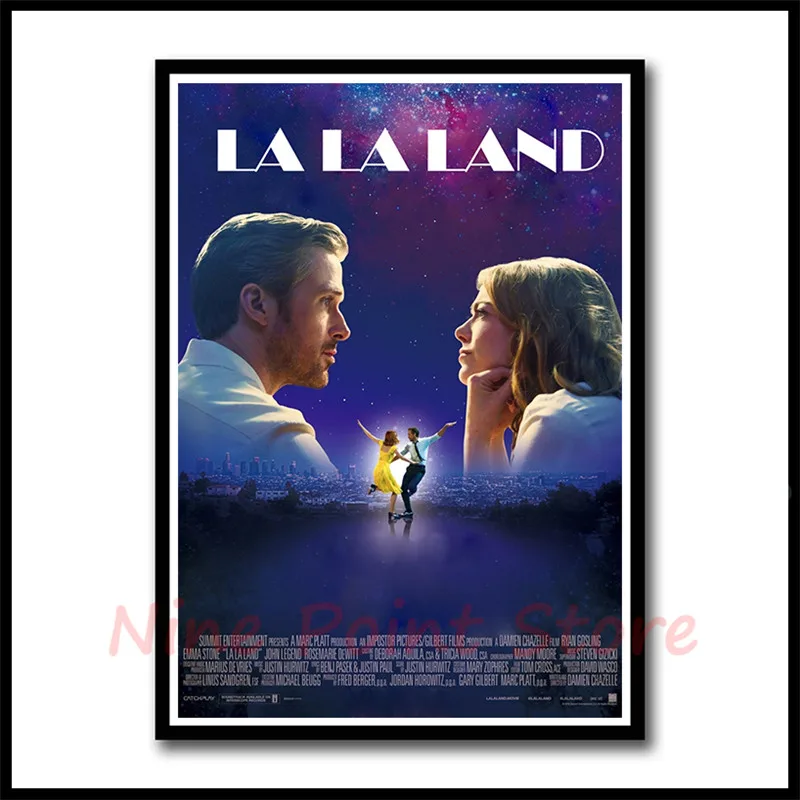 La Land бумага с покрытием фильм плакат наклейки на стену Бар Кафе домашний декор домашнего искусства бескаркасные - Цвет: Лиловый