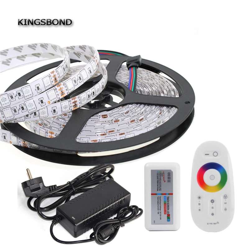 Водонепроницаемая IP65 5m 300 светодиодный s 5050 RGB Светодиодная лента + 1 шт. сенсорный