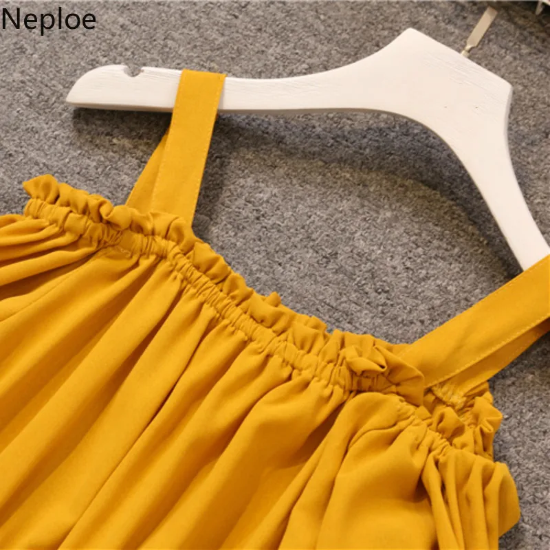 Neploe Boho пляжный комбинезон женский однотонный с высокой талией открытыми плечами