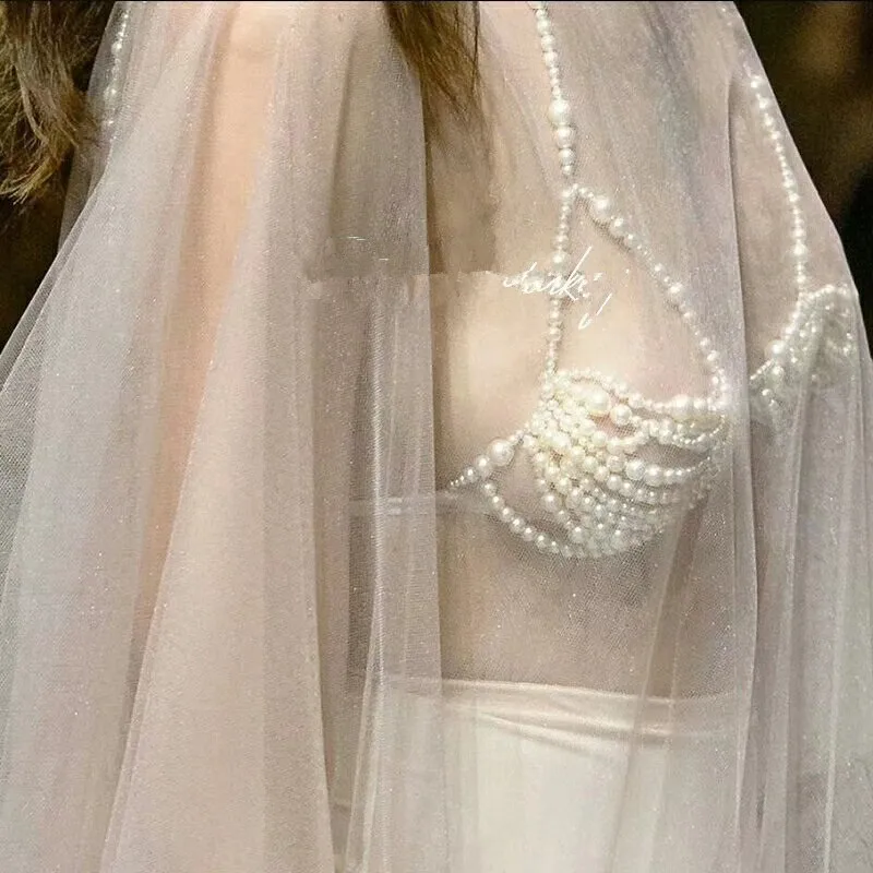 Женский бюстгальтер с жемчужинами элегантный белый корсет-корсетт ручной работы