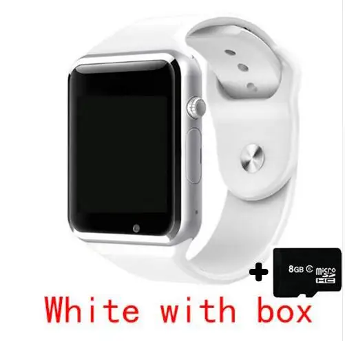 LUOKA Bluetooth Смарт часы для мужчин A1 с камерой Facebook Whatsapp Twitter Синхронизация SMS Smartwatch поддержка SIM TF карты для IOS Android - Цвет: White with 8G