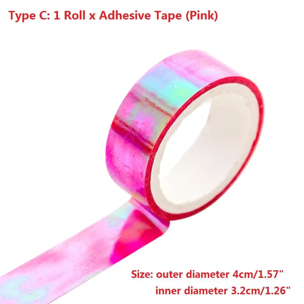 Type C Tape Pink Мини пластиковая японская васи лента коробка для хранения рулон Msking лента Настольный держатель Органайзер офисная настольная комплектующие для диспенсера - Цвет: Type C Tape Pink