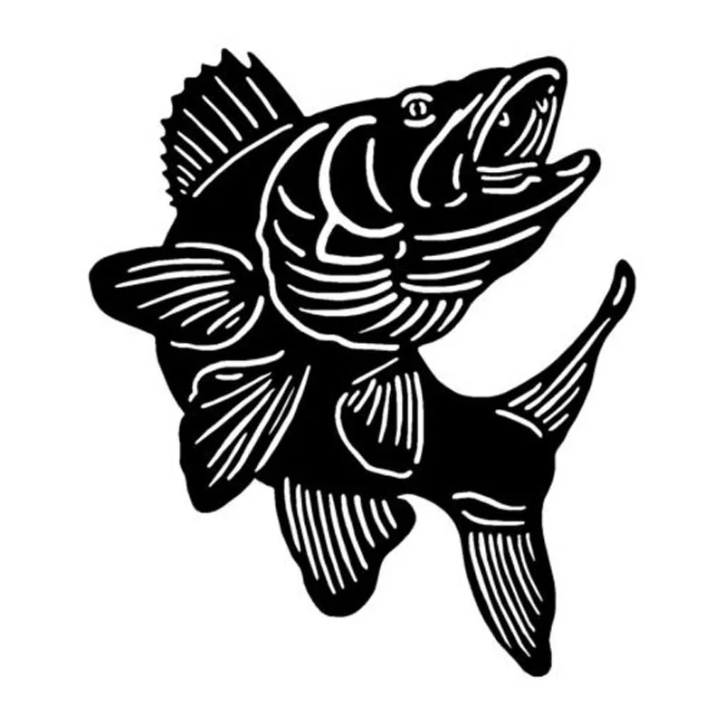 15 5*17 8 см Walleye Fishing Fun автомобильные наклейки отражающие Переводные картинки
