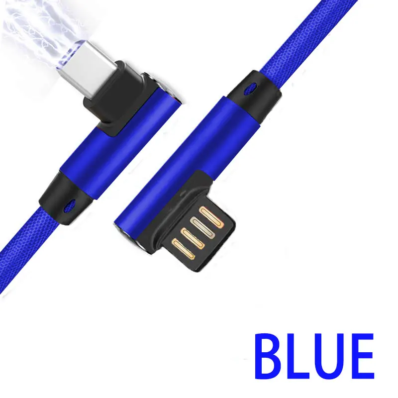 Blue 3.0A Micro USB кабель для передачи данных для samsung S8 S9 Android телефон тип-c кабель для быстрой зарядки для huawei p20 p30 Xiaomi кабель для планшета - Цвет: Blue