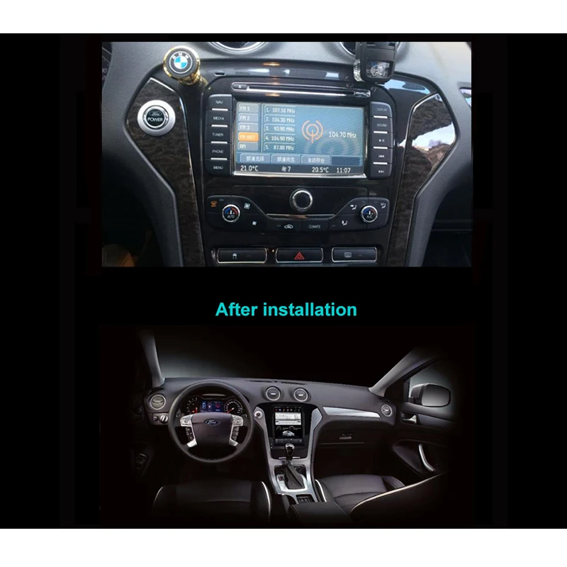 GreenYi Vertical 10.4&quot Quad Core Android 6.0 2GB RAM Car DVD GPS Navi Radio For Ford Mondeo 2007-2012 Headunit Multimedia Stereo |
