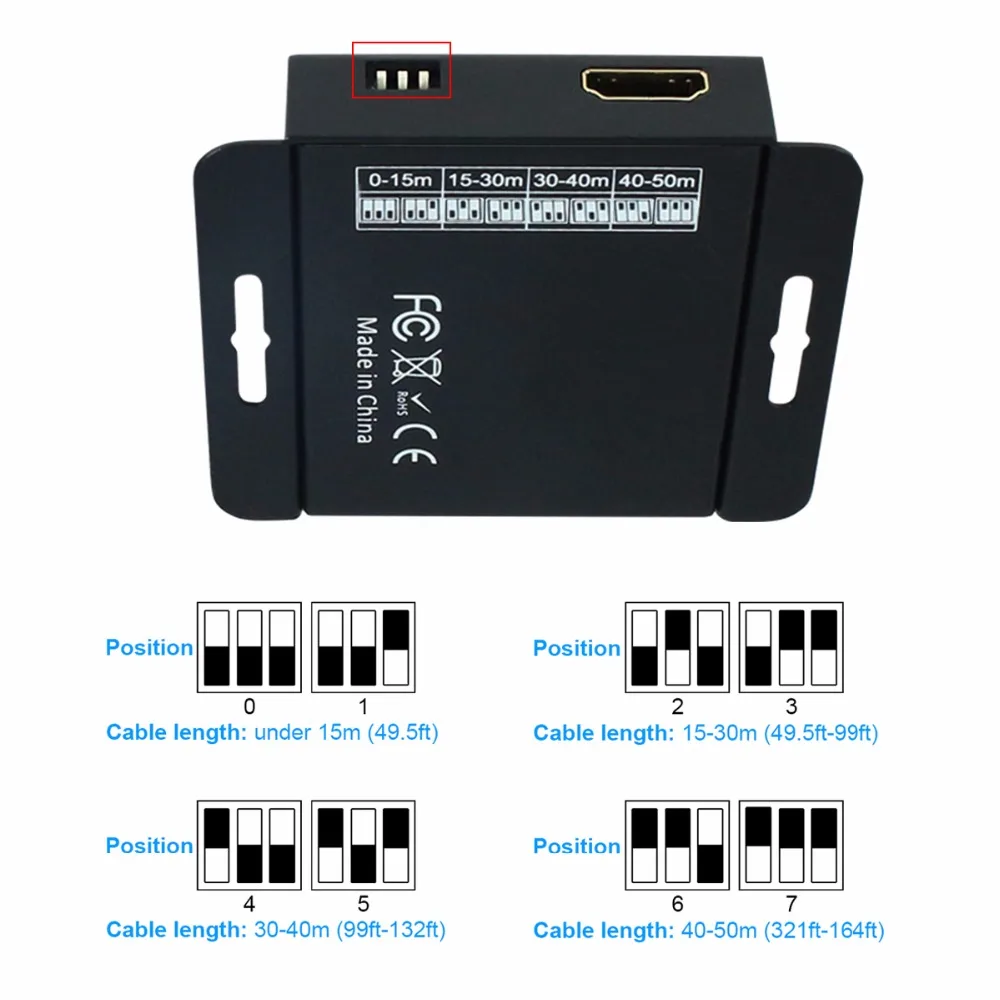 HDV E50C HD 1080P HDMI удлинитель по одному 50 м/164ft UTP кабели с ИК управлением Поддержка и HDCP