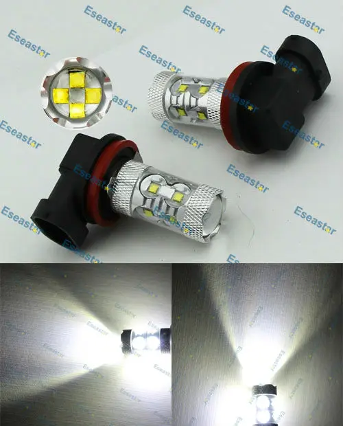 4 шт./лот 2 шт. T10 15 Вт C.R.E.E HP LED Canbus + h8 60 противотуманная фара Высокая мощность t10 led |
