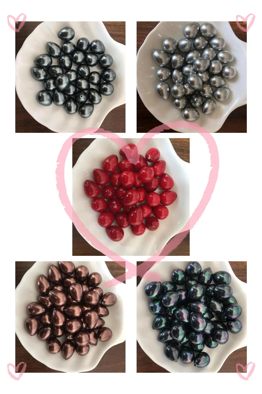 Mix Colors 12-16 мм натуральный каплевидный жемчуг полупросверленный DIY серьги кулон ювелирные изделия 10 цветов 30 шт./партия FP065 - Цвет: Mix Colors