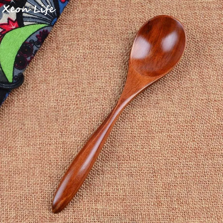 Лот деревянная ложка бамбуковая кухонная утварь инструмент суп чайная Питание