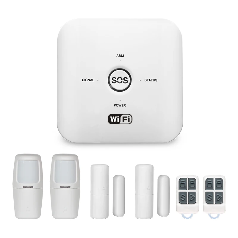 Многоцветный Tuya Smart Wifi+ GSM Беспроводная умная домашняя система охранной сигнализации совместима с Alexa - Цвет: Многоцветный