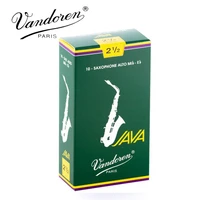 original france vandoren java saxophone alto mib eb reeds strength 2 5 3 grey green box of 10 free shipping