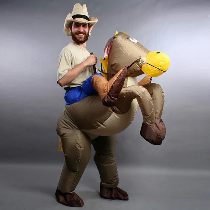 Хит продаж надувной ковбойский костюм для верховой езды карнавальный костюмы на