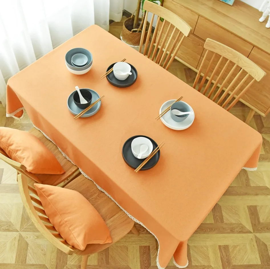Простая Современная литературная Скандинавская однотонная скатерть журнальный