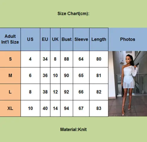 Женское платье с длинным рукавом Короткое мини-платье на одно плечо женские