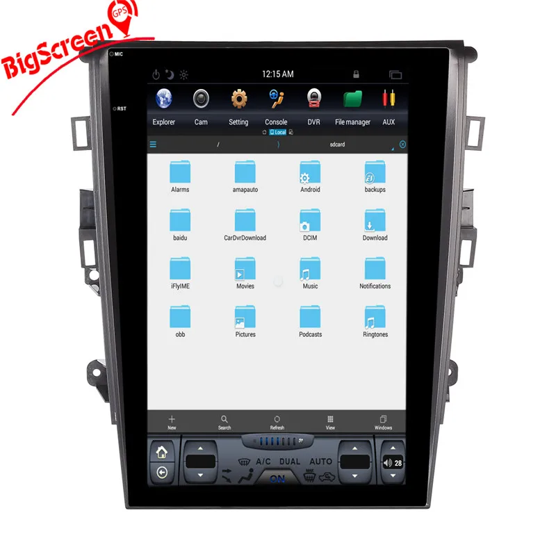 12," чистый Android 8,1 4+ 64G Автомобильный без dvd-плеера gps навигация для Ford Mondeo Fusion MK5 2013+ стерео Авто Блок Мультимедиа Радио