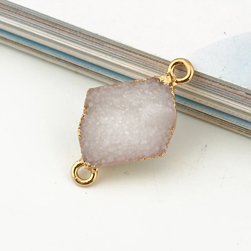 2pcs Geometric Resin Bracelet Connector Findings Charms Two Hole Jewelry Making Women Earrings Necklace Pendant Accessory F264 | Украшения