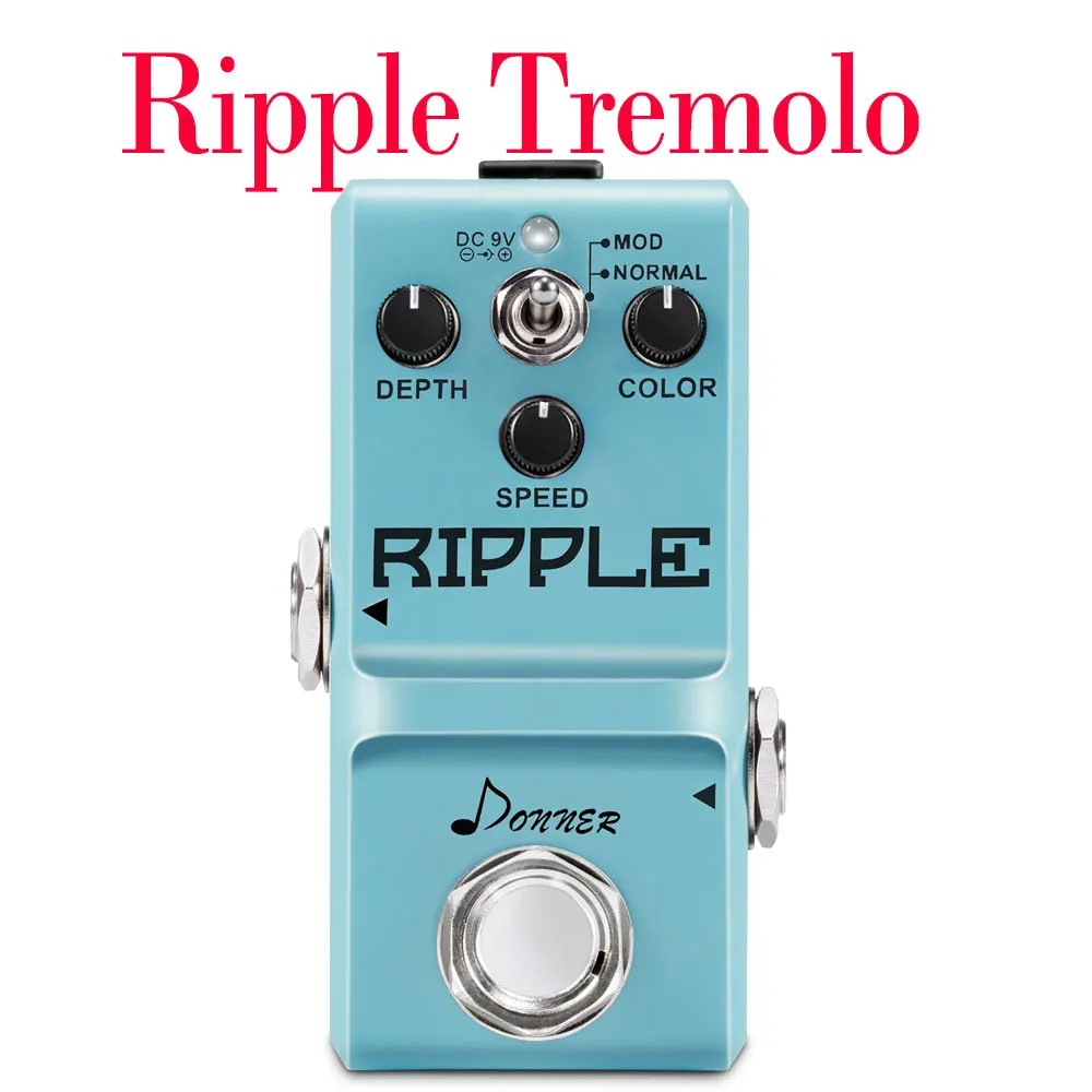 Ripple Tremolo Donner 1 шт. задержка хора овердрайв дискорция тремоло бустер педаль гитары педаль эффектов Часть Аксессуары True Bypass - Цвет: Ripple Tremolo