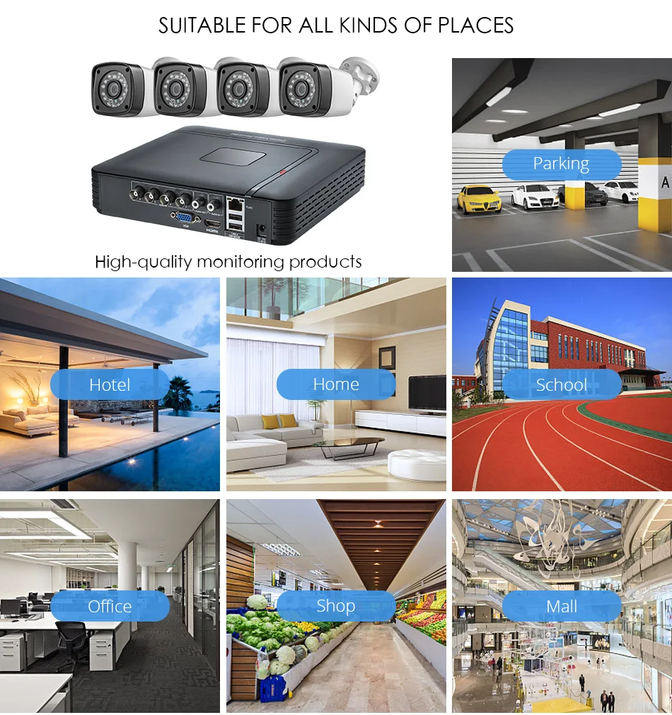FUERS 4 шт 4MP 1520P CCTV 4CH 5в1 AHD DVR система наблюдения Водонепроницаемая уличная камера система безопасности видео CCTV P2P HDMI Комплект