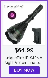 UniqueFire T75 Инфракрасный фонарик UF-1508 IR 850nm ночного видения перезаряжаемый фонарь 3 режима фонарь с креплением