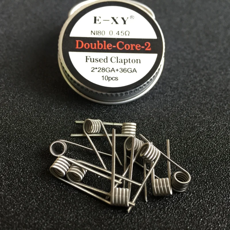 E XY NI80 Fused Clapton готовые катушки Core2/3/4 сопротивление провода электронная сигарета