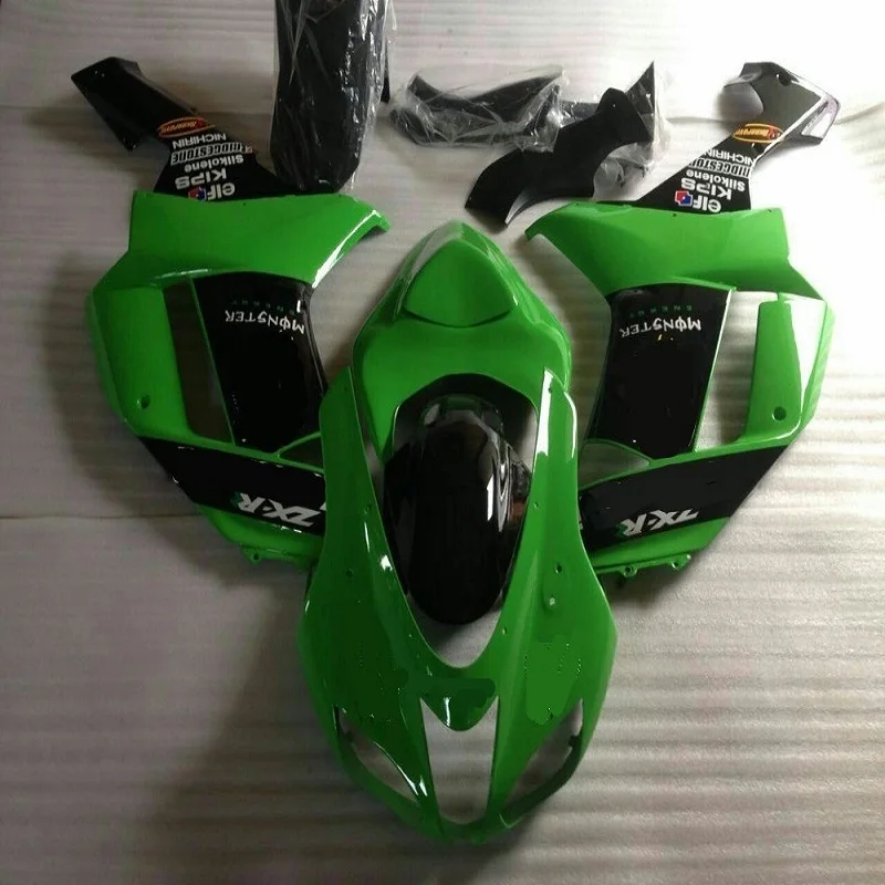 Fei custom набор обтекателей мотоцикла для KAWASAKI Ninja ZX6R 636 07 08 ZX 6R 2007 2008 zx6r ABS зелено