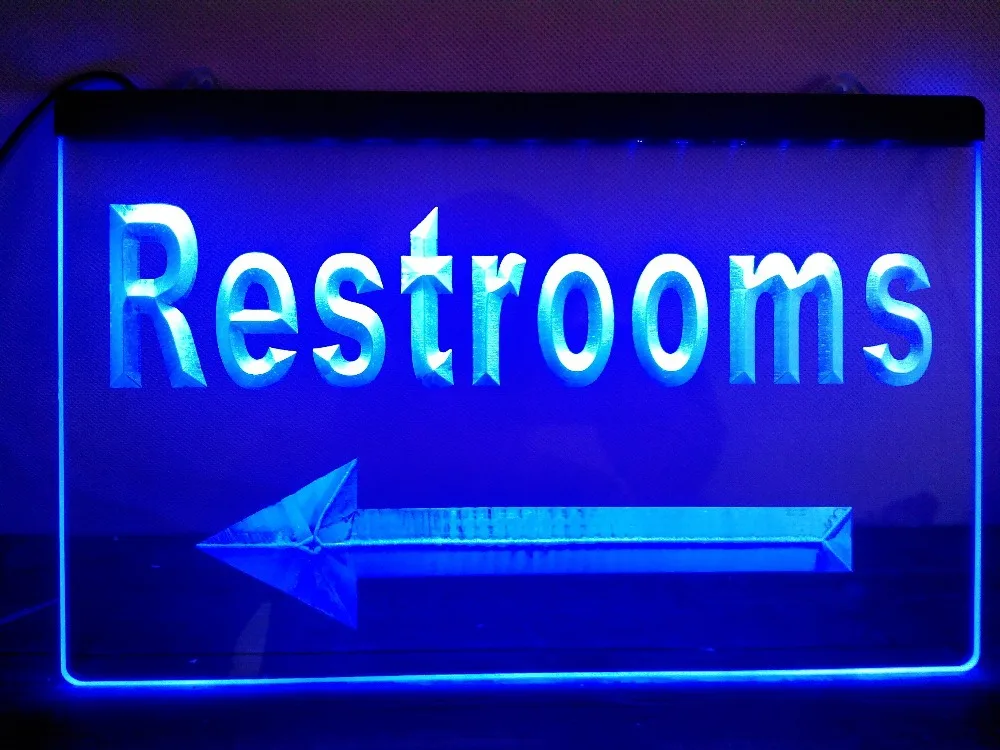 

LK685- Restroom Arrow Toilet Cafe Bar LED Neon Light SignLight Sign