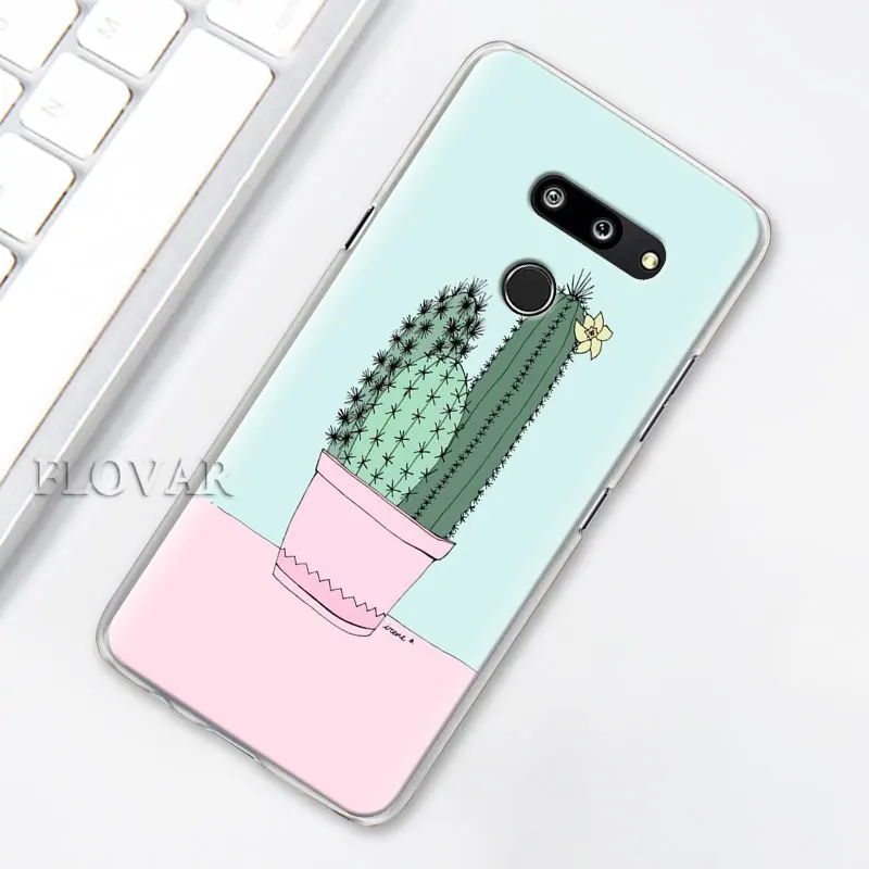 Чехлы для телефонов с кактусами для LG G6 G7 Plus G8 ThinQ V40 V50 ThinQ Q6 Q7 Q8 Жесткий Чехол для ПК