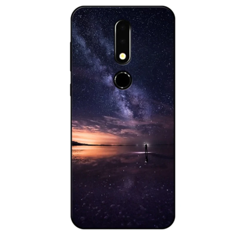 For Nokia X5 2018 Case Starry sky Soft Back Cover NokiaX5 Phone X 5 cover TA-1109 shell | Мобильные телефоны и аксессуары