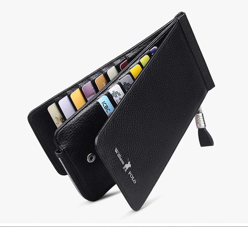 Men's True Leather Card Wallet, Cowhide Credit card bag, Bank Card Clip slim card holder