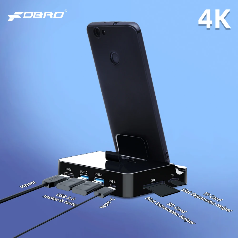 FDBRO USB к HDMI док-станция адаптер питания для huawei P30 P20 Pro usb type-C концентратор док-станция для samsung S10 S9 Dex Pad станция