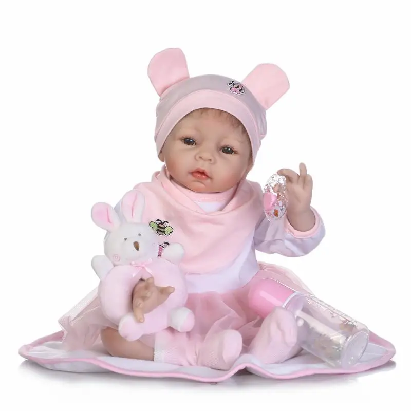 

Силиконовая кукла reborn для детей, 22 дюйма 55 см, Реалистичная кукла для новорожденных девочек, игрушки для младенцев, подарок для детей, bonecas