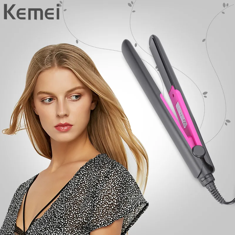 Мини выпрямитель для волос Φ Kemei Электрический 30 Вт 1-дюймовый новый дизайн |