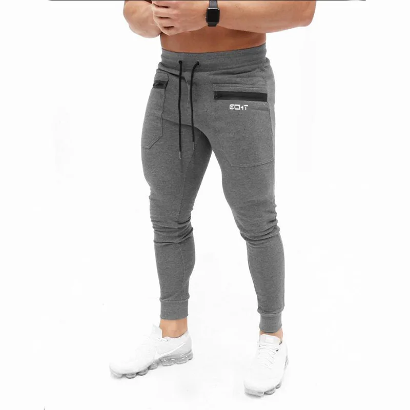 2018 Новый Осень Jogger Штаны Для мужчин хлопок лоскутное пот установлены