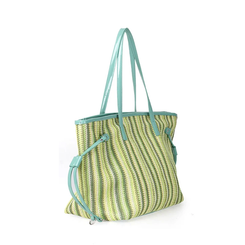 2020 летние большие соломенные сумки женская пляжная сумка в полоску Женские