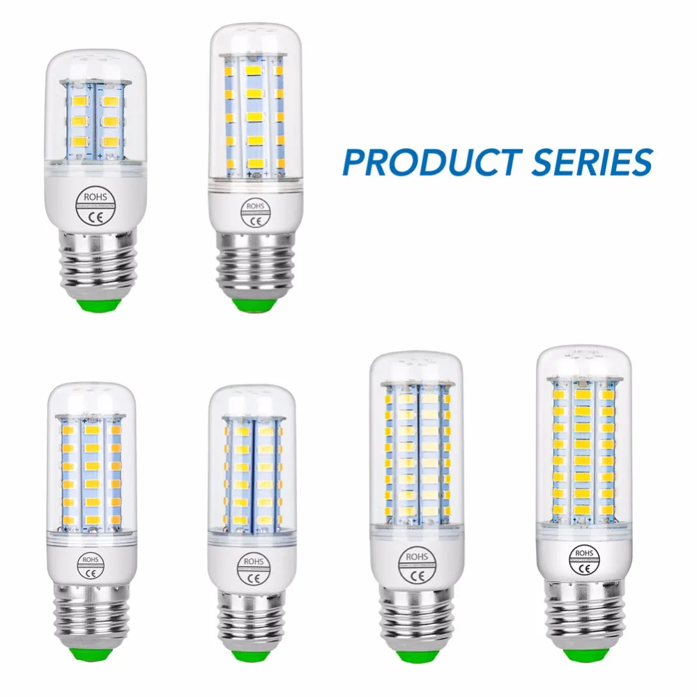 Iluminação de Poupança de Energia Led para a Vela do Candelabro Pces Ampola 220v E14 Lâmpada Milho Smd5730 Casa Bombillas Interno 10 Led E27