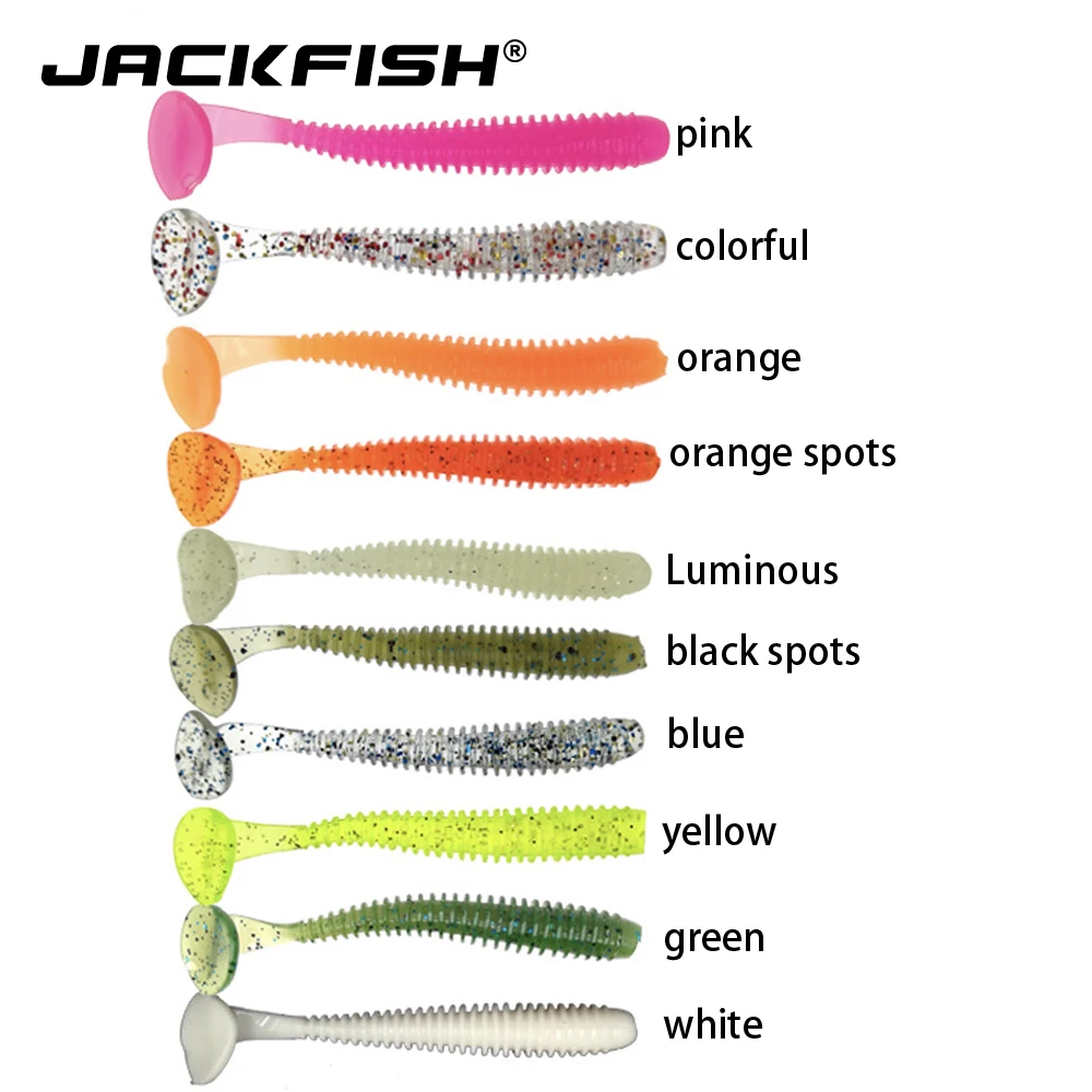 JACKFISH 10 шт. воблер джиг 7 см 1 8 г приманка для рыбной ловли мягкие черви креветки