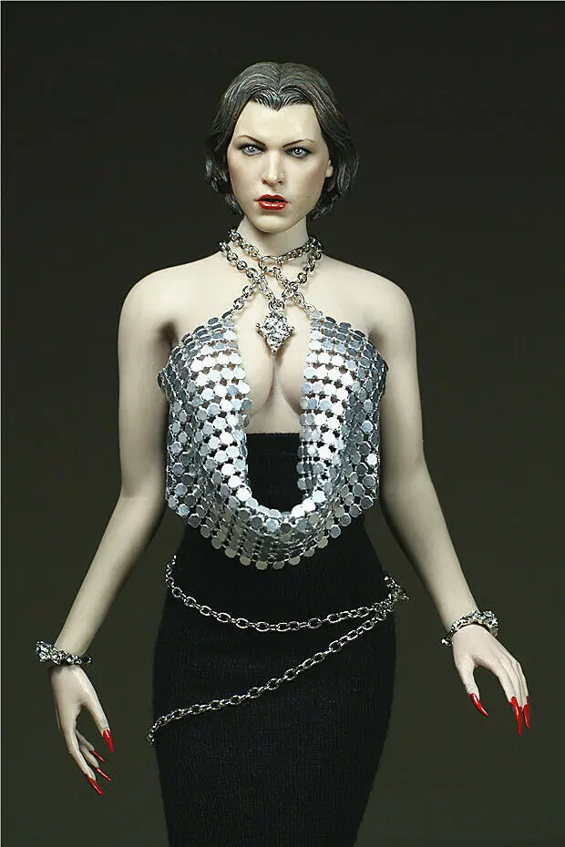 Женская сексуальная юбка в масштабе 1/6 с открытой спиной сексуальный костюм