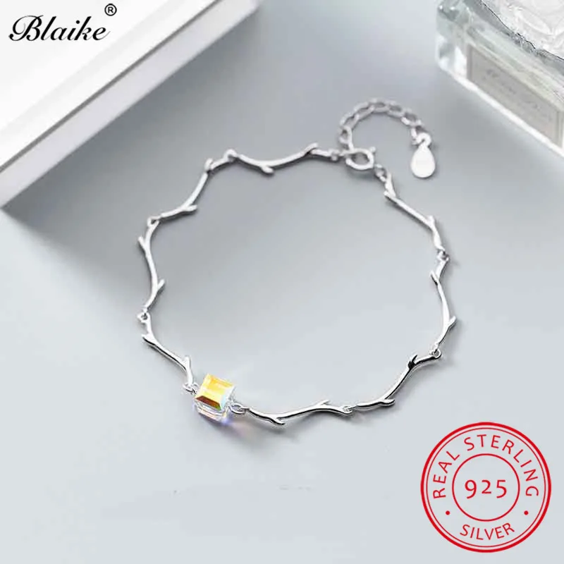 Очаровательные Геометрические Квадратные хрустальные браслеты для женщин