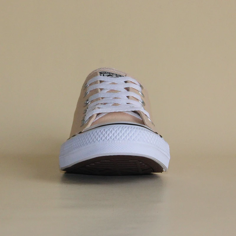 CONVERSE зажимы Taylor All Star обувь бежевого цвета оригинальные мужские и женские низкие обувь для скейтборда, кроссовки 160459C