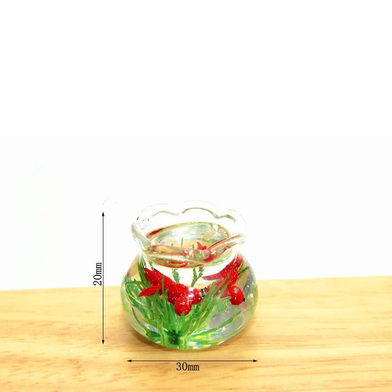 1:12 Кукольный домик Миниатюрный стеклянный аквариум для кукольного дома мебель домашний декор имитация мебели игрушки DIY кукольный домик аксессуары - Цвет: Красный