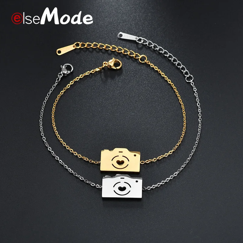 ELSEMODE браслет с камерой из нержавеющей стали для женщин женский обручальное